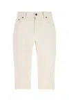 Saint Laurent Natural Regular Fit Bermuda Shorts