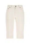Saint Laurent Natural Regular Fit Bermuda Shorts