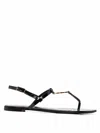 Saint Laurent Cassandra Sandals In Black