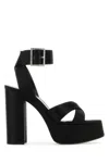 Saint Laurent Elegant Mini Satin Bianca Sandals With 12.5 Cm Heel Height