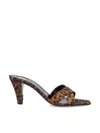 Saint Laurent 'jill' Mules In Animal Print