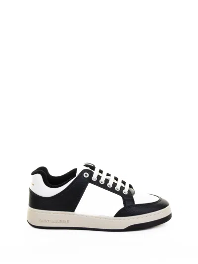 Saint Laurent 20mm Sl61 Leather Low Top Sneakers In Black