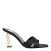 Saint Laurent Opyum 85 Mules In Satin Crepe In Black