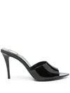 Saint Laurent Women Romy Patent Leather Mules In Black