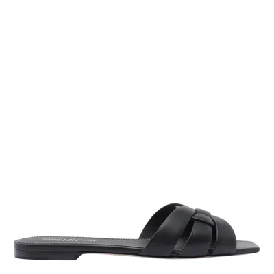 Saint Laurent Flat Sandals  Woman In Black