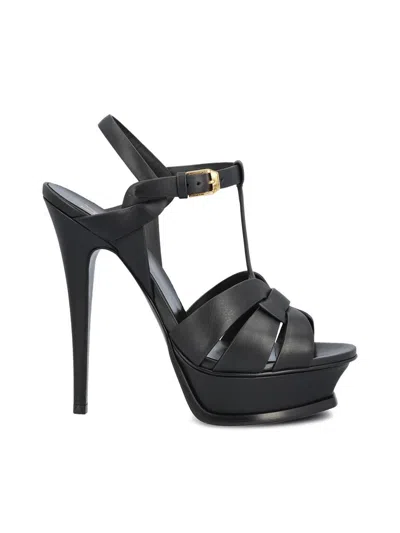 Saint Laurent Sandals In Black