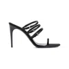 Saint Laurent Jerry 95mm Satin Mules In Black