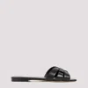 Saint Laurent Paris Women Tribute Mules In Smooth Leather In Black