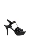 Saint Laurent Tribute Open Toe Sandals In Black