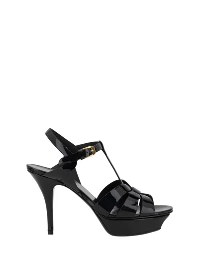 Saint Laurent Sandals In Black