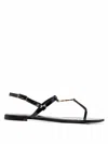 Saint Laurent Cassandra Sandals In Black