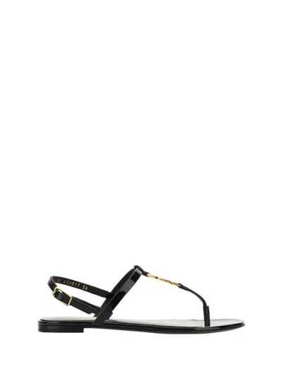 Saint Laurent Sandals In Black