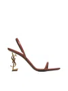 Saint Laurent Opyum 85 Slingback Sandals In Bruciato/bruciato