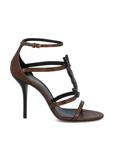 Saint Laurent Sandals In Brown