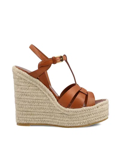 Saint Laurent Sandals In Red