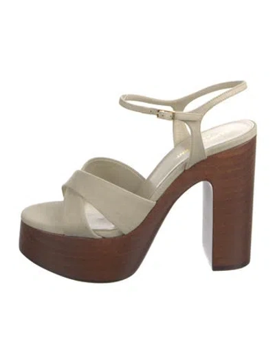Pre-owned Saint Laurent Sandals W/ Tags In Neutral