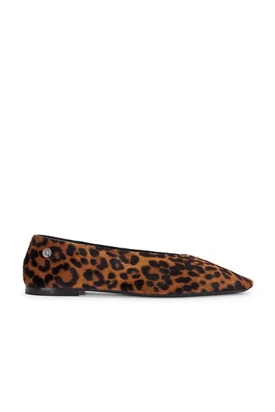 Saint Laurent Sao Ballerina Flat In Brown