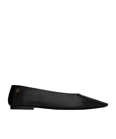Saint Laurent Sao Ballerinas In Black