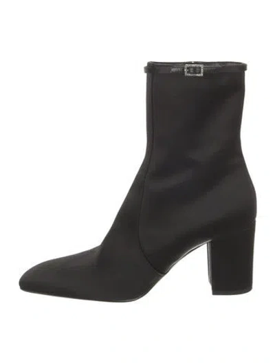 Pre-owned Saint Laurent Satin Boots W/ Tags In Black