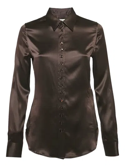 Pre-owned Saint Laurent Satin Button-up Shirt