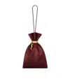 Saint Laurent Satin Clutch In Red