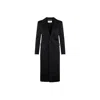 Saint Laurent Satin Coat Women In Black