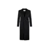Saint Laurent Satin Coat Women In Black