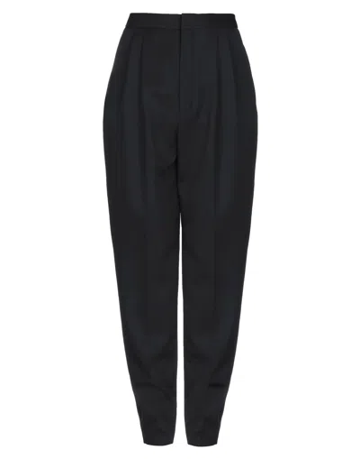 Saint Laurent Satin Cropped Pants In Black