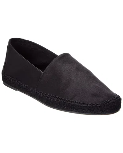 Saint Laurent Satin Espadrille In Black