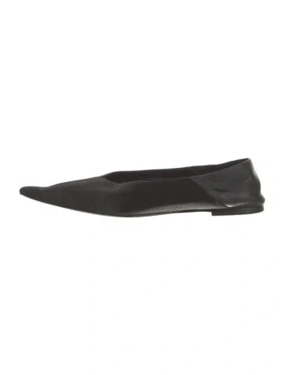 Pre-owned Saint Laurent Satin Flats In Black