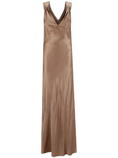 Saint Laurent Satin Gown In Pink