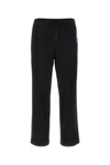 Saint Laurent Black Satin Joggers In Black