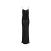 Saint Laurent Long Cowl-back Dress In Iridescent Satin