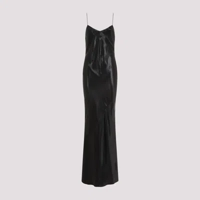 SAINT LAURENT SATIN LONG DRESS