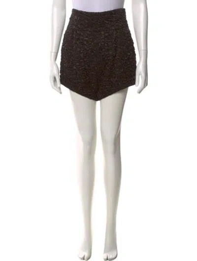 Pre-owned Saint Laurent Satin Mini Shorts In Black