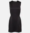 Saint Laurent Satin Minidress In Black