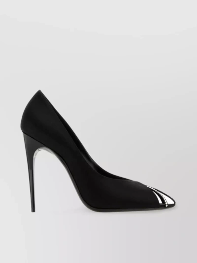 Saint Laurent Satin Noir 110 Heeled Pumps In Black