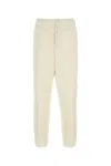 Saint Laurent Tailored High Waist Satin Trousers In White
