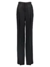 Saint Laurent Black Satin Loose Trousers