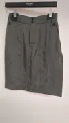 Saint Laurent Satin Pencil Mini Skirt In Black