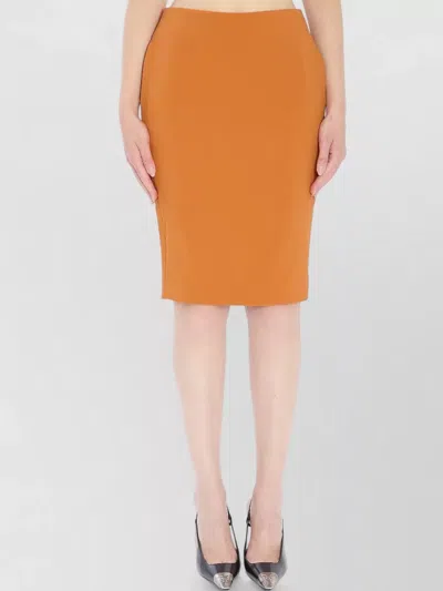 SAINT LAURENT SATIN PENCIL SKIRT SLIM FIT DESIGN