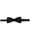 Saint Laurent Yves Bow Tie In Silk Satin Accessories In Black