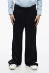 Saint Laurent Satin Straight Fit Pants With Frontal Pleates