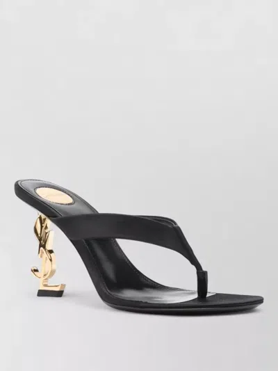 SAINT LAURENT SATIN THONG SANDALS SIGNATURE STRAP DESIGN