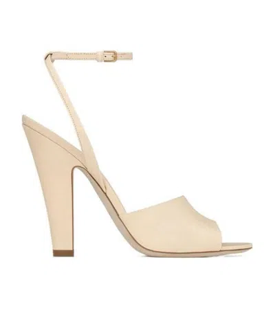 Saint Laurent Scandale 110mm Sandals In Nude
