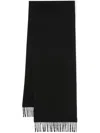 Saint Laurent Cashmere Jacquard Scarf In Black