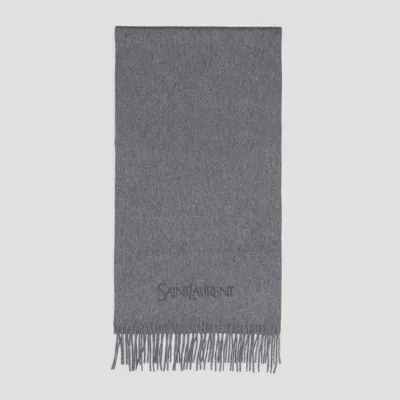 Saint Laurent Scarf In Graphite