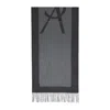 Saint Laurent Cassandre Jacquard Silk Scarf In Grey