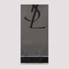 Saint Laurent Cassandre Stripe Silk Charmeuse Scarf In Navy Ivory