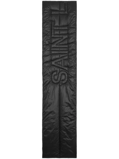 Saint Laurent Scarf With Logo In Black